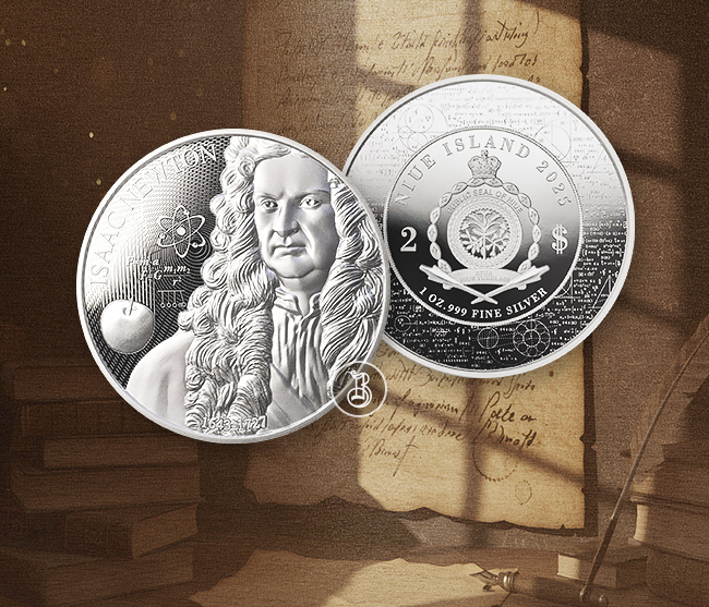 Гений, увековеченный на серебряной монете