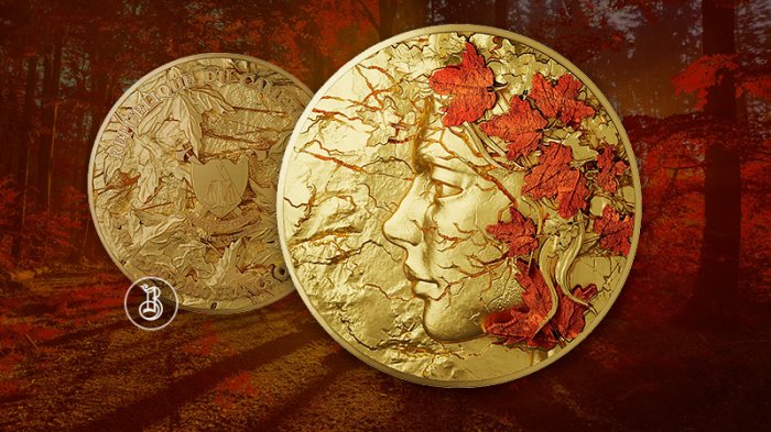 Сияние осени на необычной монете