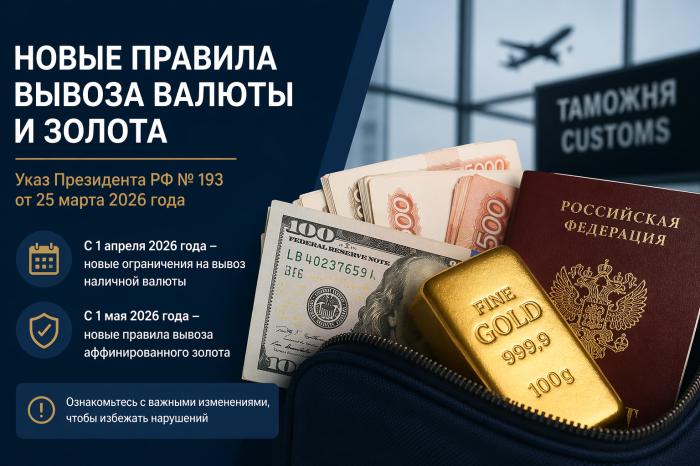 Указ Президента РФ № 193: новый порядок вывоза наличной валюты и золота