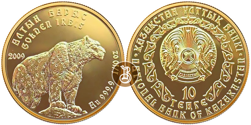 Барс, золото, 1/10 oz, Казахстан