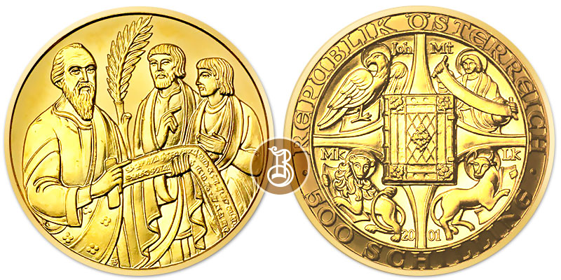 Библия, золото, золото, 10 гр., Австрия, 2000