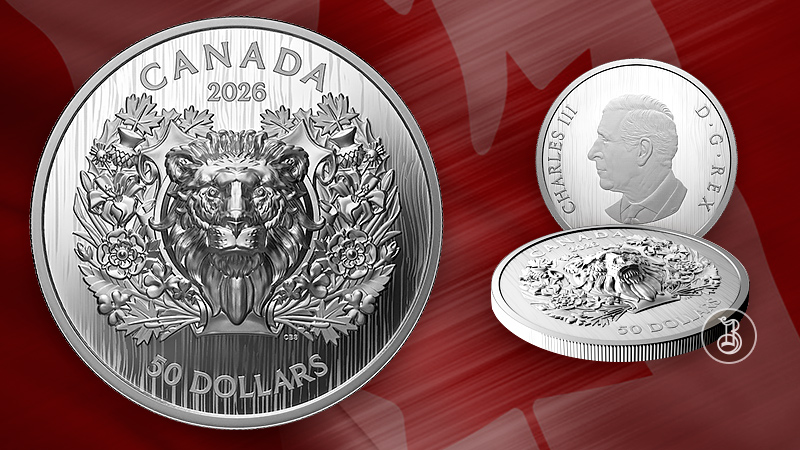 Геральдический лев Канады в высоком рельефе Геральдический лев Канады в высоком рельефе