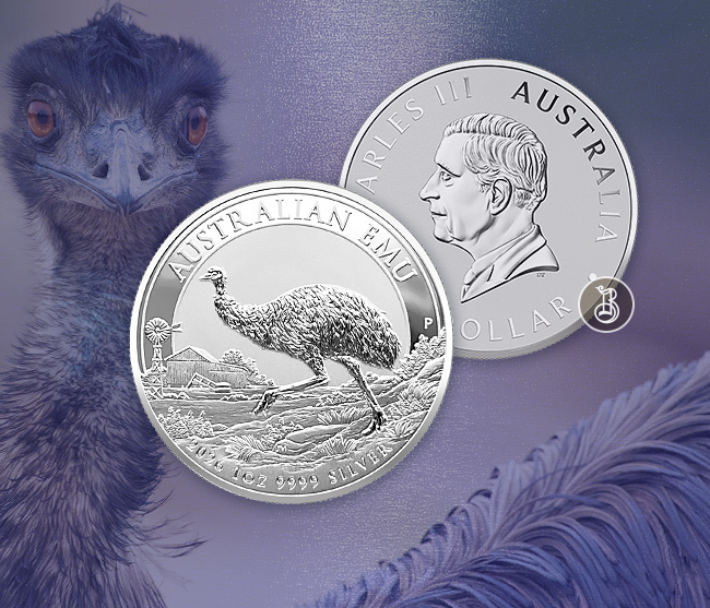 Геральдический символ Австралии на инвестиционной монете от Perth Mint