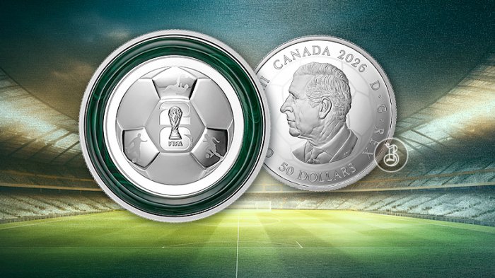 Монета «Трофей Чемпионата мира по футболу FIFA 2026»