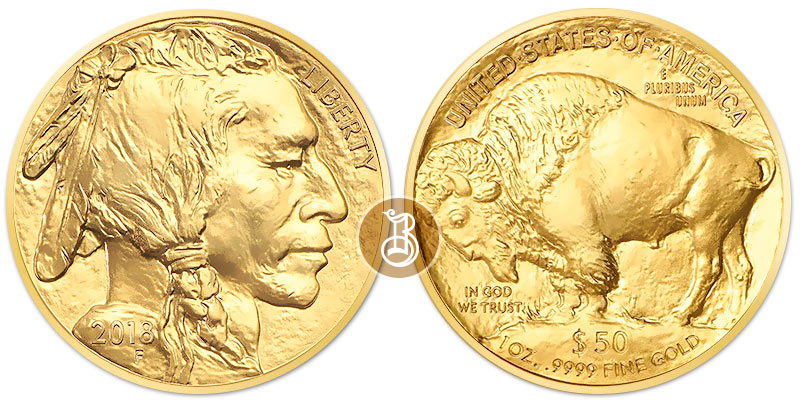 Буффало американский, золото, 1 oz, США