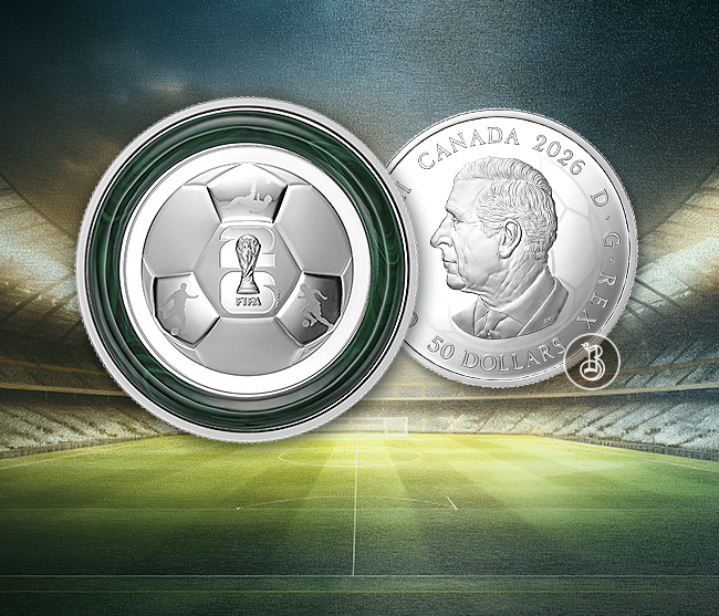 Монета «Трофей Чемпионата мира по футболу FIFA 2026»