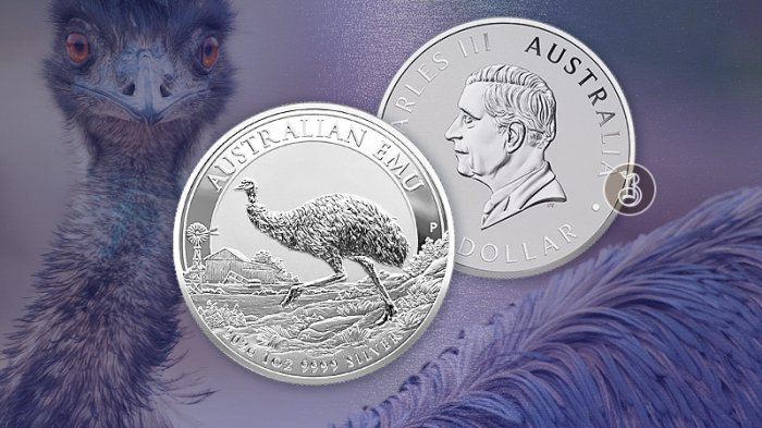 Геральдический символ Австралии на инвестиционной монете от Perth Mint