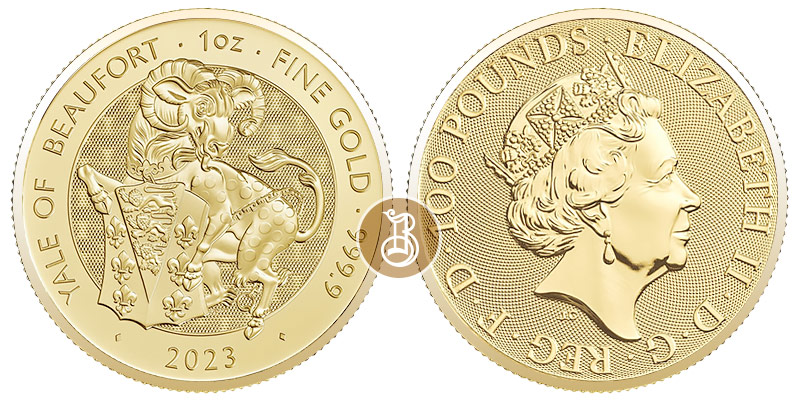 Йейл, золото, 1 oz, Великобритания, 2023 Йейл, золото, 1 oz, Великобритания, 2023