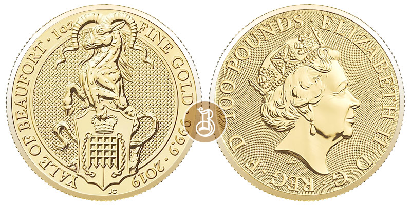 Йейл, золото, 1 oz, Великобритания, 2019