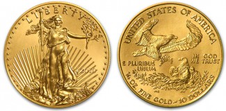 Золотая инвестиционная монета Орел американский, золото, 1/4 oz, АЦ, США, 7,776 гр., (0,25 oz)