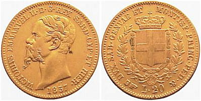 Монета Виктор Эммануил II