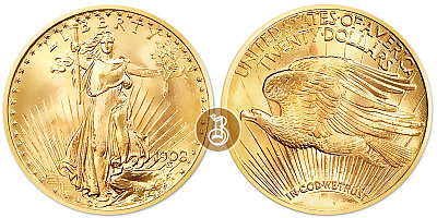 Монета Двойной орел. Шагающая Свобода. 20 долларов