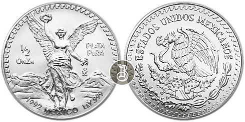 Монета Мексиканский Либертад.1/2 унции