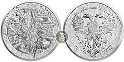 Монета 5 марок. Дубовый лист