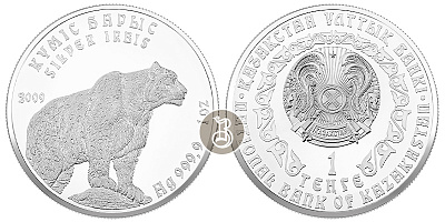 Барс, серебро, 1 oz, Казахстан