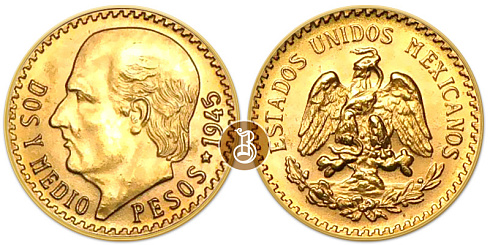 Монета Мексиканские 2,5 песо