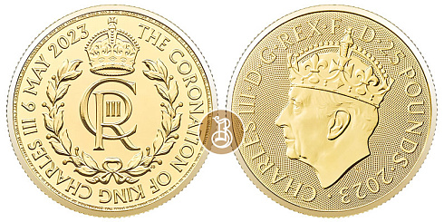 Монета Коронация Карла III.  25 фунтов