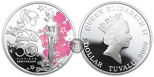 Монета Барби (50-летие куклы Барби)