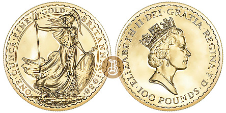 Монета Британия. 1 унция