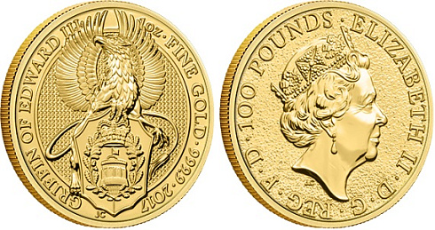 Монета Грифон Эдварда III. 1 унция