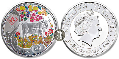 Монета Бык Шу (здоровье, долголетие)