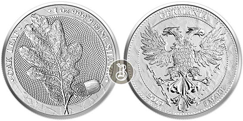 Монета 5 марок. Вильгельм II. Вюртемберг