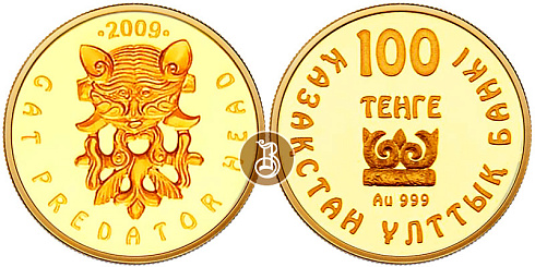 Монета Кошачий хищник с оленями