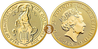 Йейл, золото, 1/4 oz, Великобритания, 2019