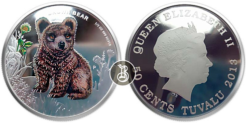 Монета Бурый медведь