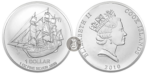 Монета Корабль - парусник