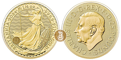 Британия, золото, 1/4 oz, Великобритания