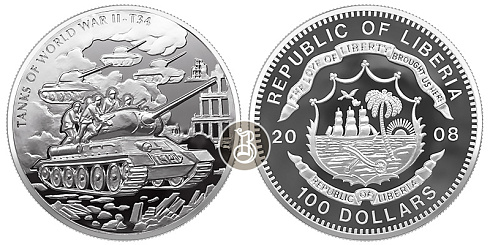 Монета Танк Т-34