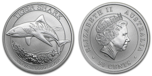 Монета Тигровая акула