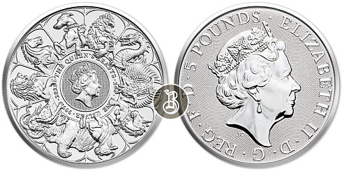 Монета 10 Зверей Королевы