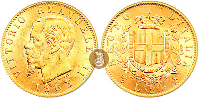 Монета Виктор Эммануил II